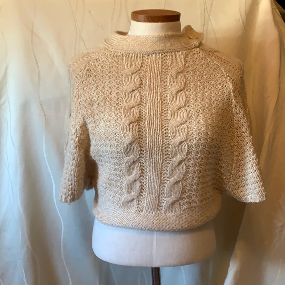 Arizona Jeans Tan Short Sleeved Sweater